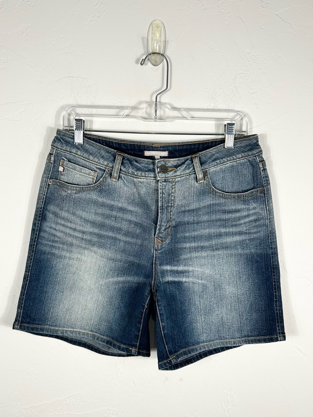 Dear John Ava Roll-up Denim Bermuda Shorts Mid Rise Size 29